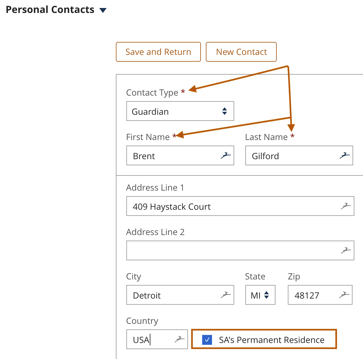 Managing Personal Contacts